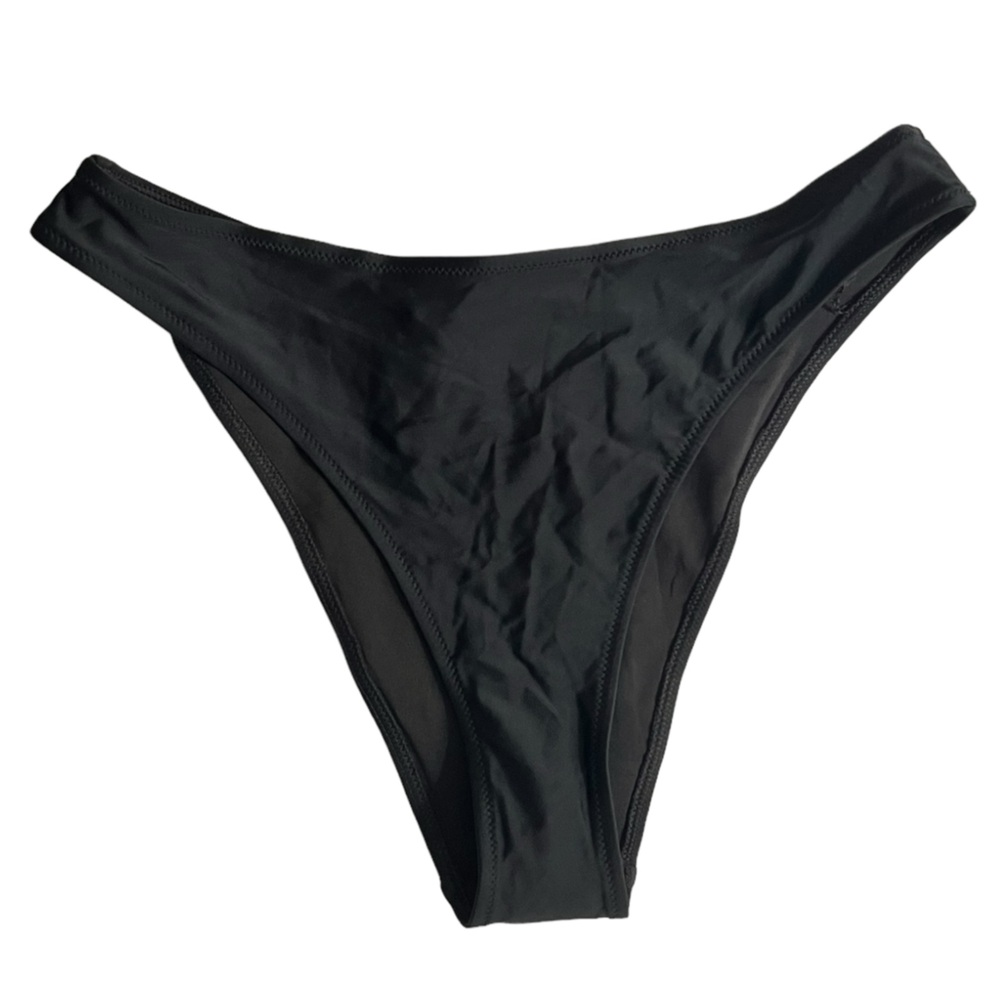 aerie Black High-Cut Bikini Bottom